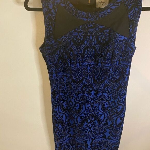 Beige by eci  sleeveless embroidered Dress Size 8 - Picture 5 of 7